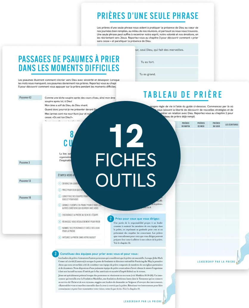 Les fiches outils de prière